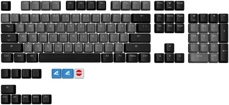 Klaviatūra Sharkoon SAC20 PBT ANSI US 114 dangteliai su apšvietimu
