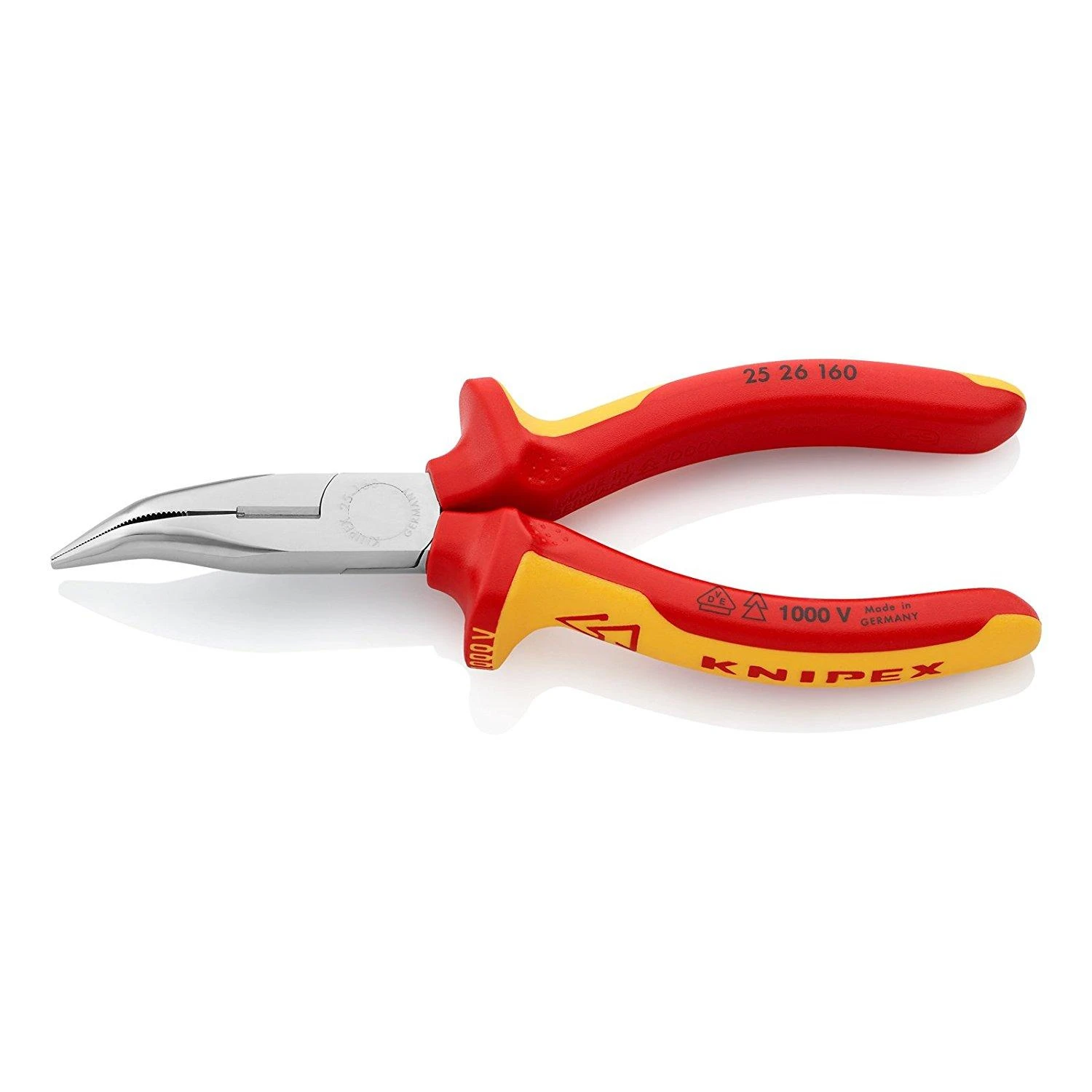 Replės prailgintomis lenktomis žiaunomis elektrikams KNIPEX 2526