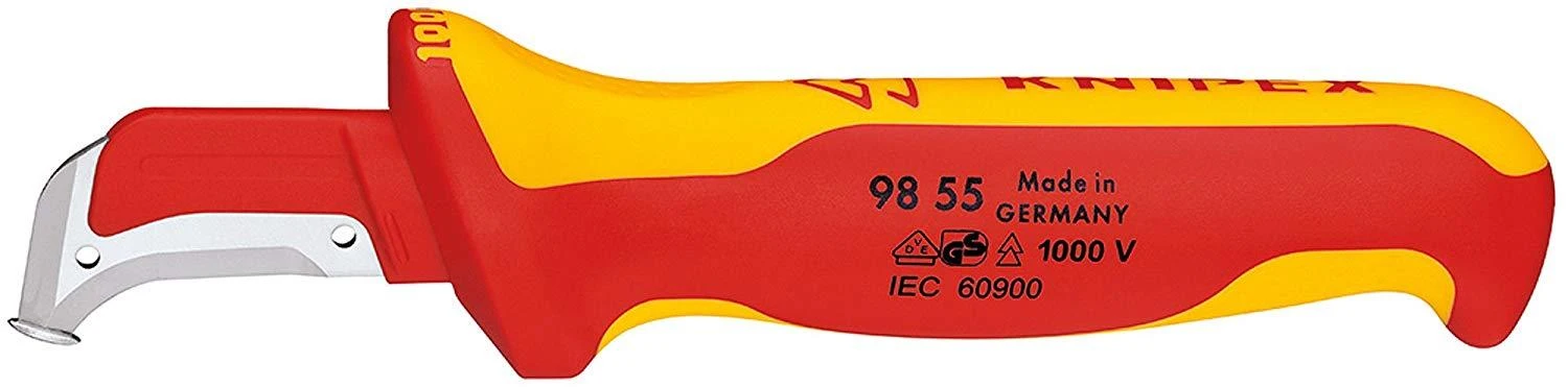 KIP Knipex 98 55 SB universalus peilis Raudona, Geltona Fiksuotų ašmenų peilis