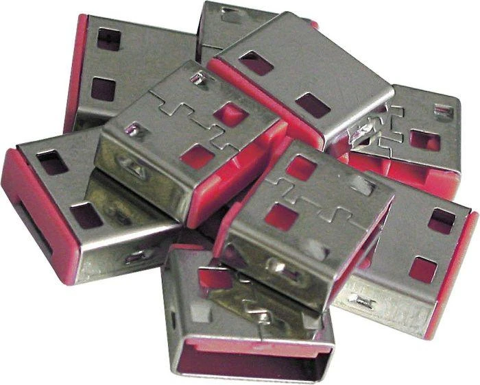 Lindy USB blokatoriai, rožiniai, 10 vienetų