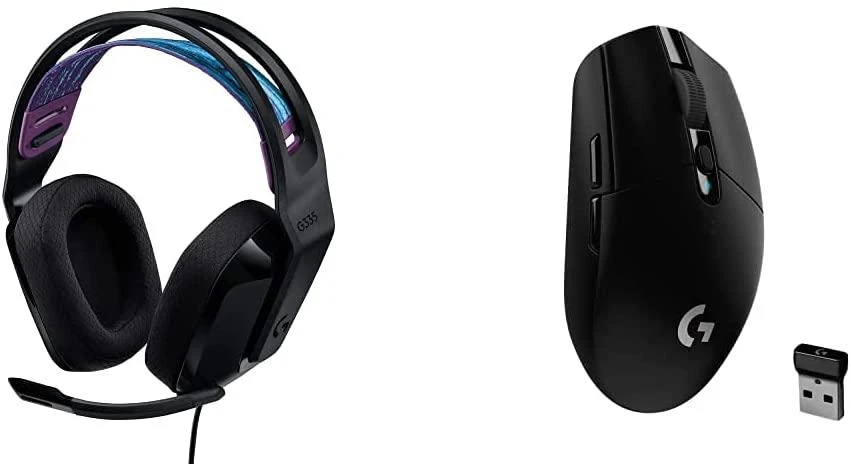 Laidinės žaidimų ausinės Logitech G335, juodos spalvos
