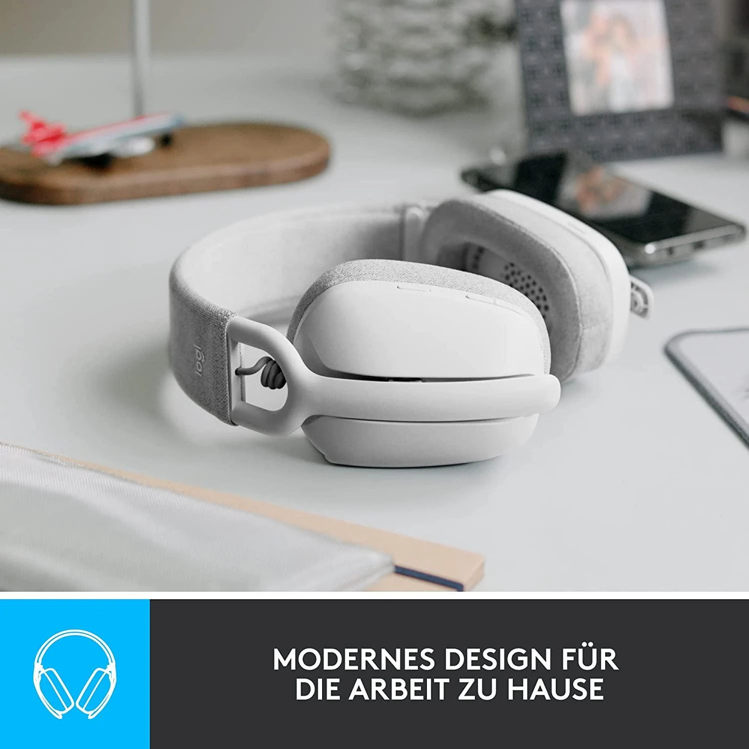 Logitech Zone Vibe 100 belaidės ausinės, Baltos