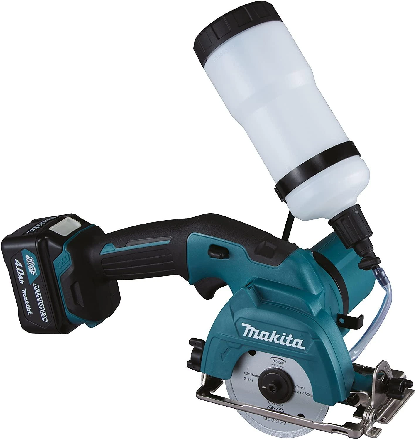 MAKITA KERAMINIS / STIKLINIS diskinis pjūklas 10,8 V 2 x 4,0 Ah LI-ION 85 mm 25,5 / 16,5 mm MAKPAC CC301DSMJ