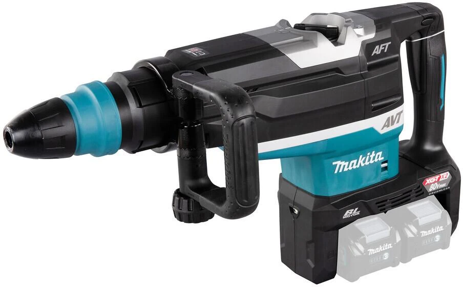 Makita HR006GZ Perforatorius XGT, 40V MAX x2 (80V MAX), SDS-MAX, 21,4 J, 52mm; 12,9kg, bešepetėlinis variklis, AVT, AFT, AWS (be AWS lusto); XPT; "Z" versija - komplektuojamas be akumuliatoriaus ir kroviklio