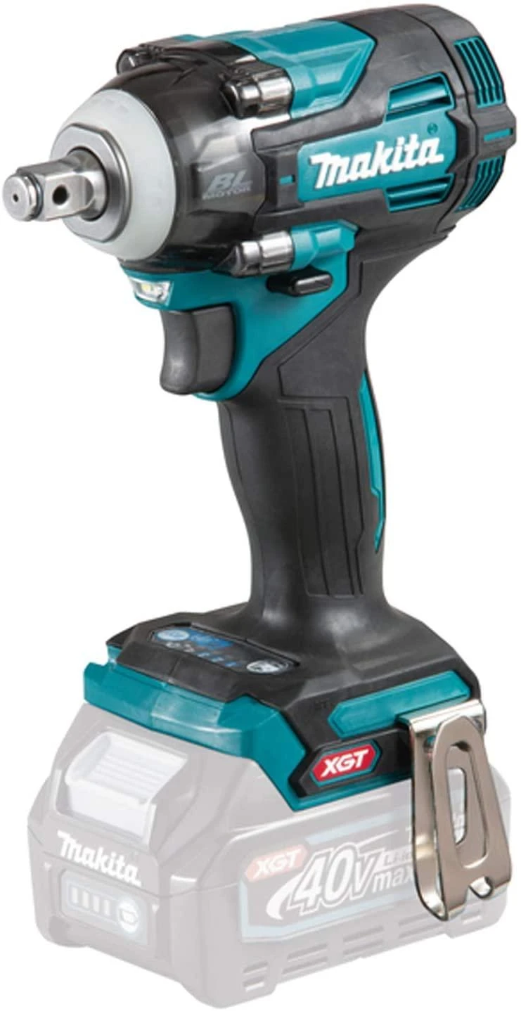 Makita TW004GZ Smūginis veržliasukis XGT, 1/2", 350Nm, 2xLED, bešepetėlinis variklis, "Z" versija - komplektuojamas be akumuliatoriaus ir kroviklio