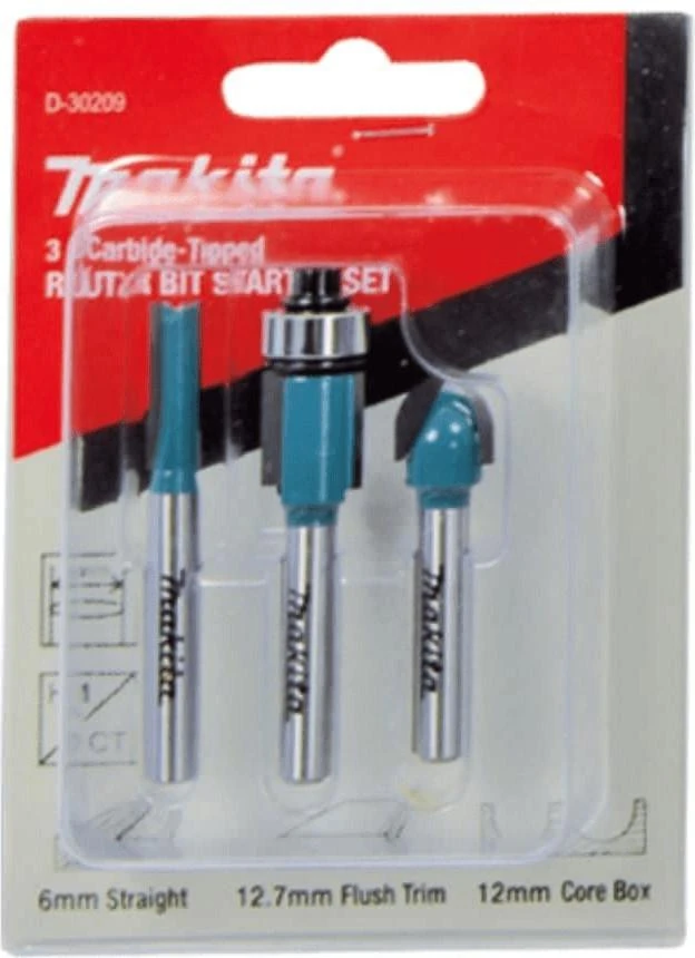 Makita Frezų rinkinys 3Vnt., 6mm cangei D-30209
