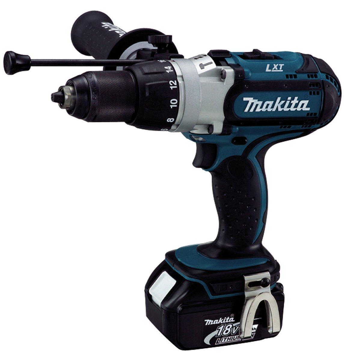 18V 40 / 80 Nm 2 x 5,0 Ah ličio jonų korpusas MAKPAC DHP451RTJ MAKITA.