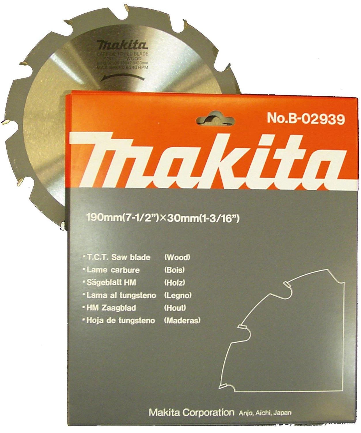 Diskinis pjūklas Makita HS7601J, 1200W 190mm