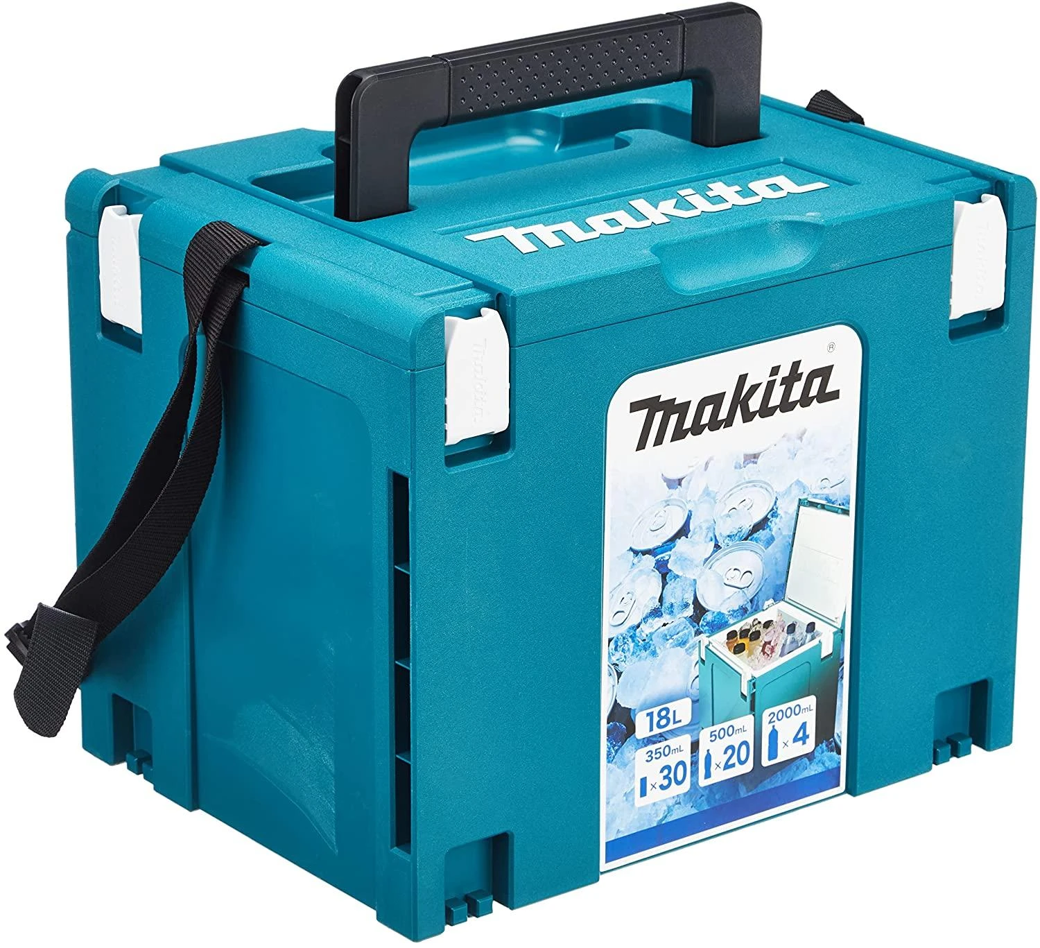 Makita MAKPAC Šaltdėžė nr.4 18l 198253-4 350ml - 30vnt. ir 500ml. PET - 20vnt.