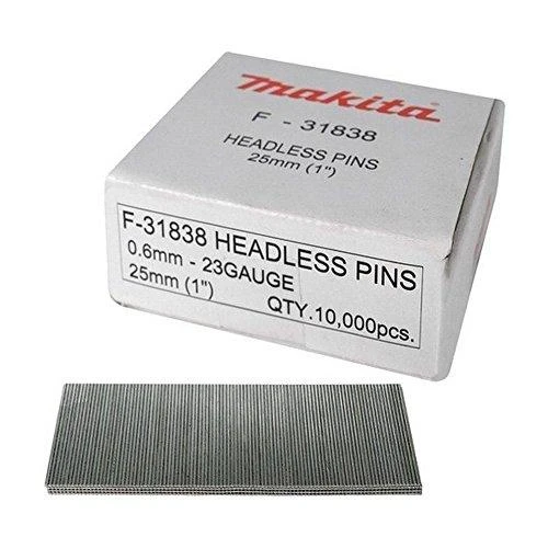 Makita Smeigės 0,6X25MM, Plienas P25, 10.000 Vnt. F-31838 Smeigės 0,6X25MM, Plienas P25, 10.000 Vnt. BPT350, BPT351, AF500HP