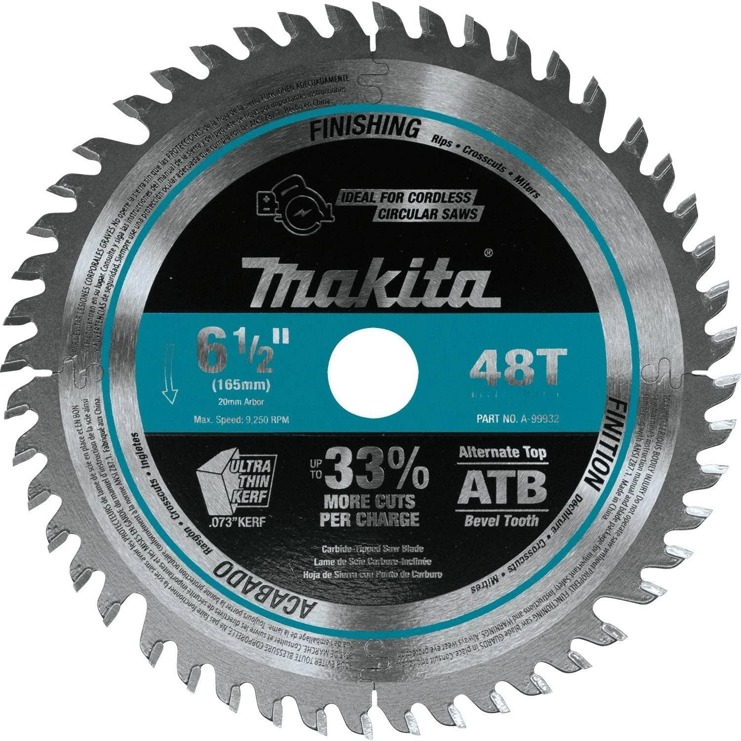 Pjovimo diskas medienai Makita; 165x1,6x20,0 mm; Z48; 8°