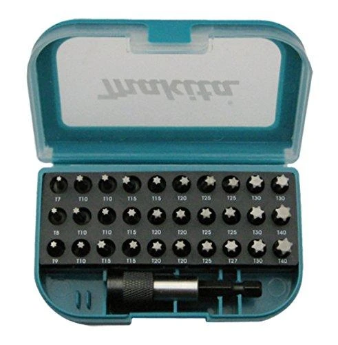 Makita Sukimo antgalių komplektas 31 vnt. TX (T7;T8;T9;T10;T15;T20;T25;T27;T30;T40) P-73352