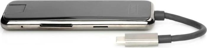 Assmann Electronic DIGITUS DA-70888 12-port USB-C Dock pilka HDMI VGA 2xUSB-C 4xUSB-A RJ45 1x3.5mm SD/MicroSD
