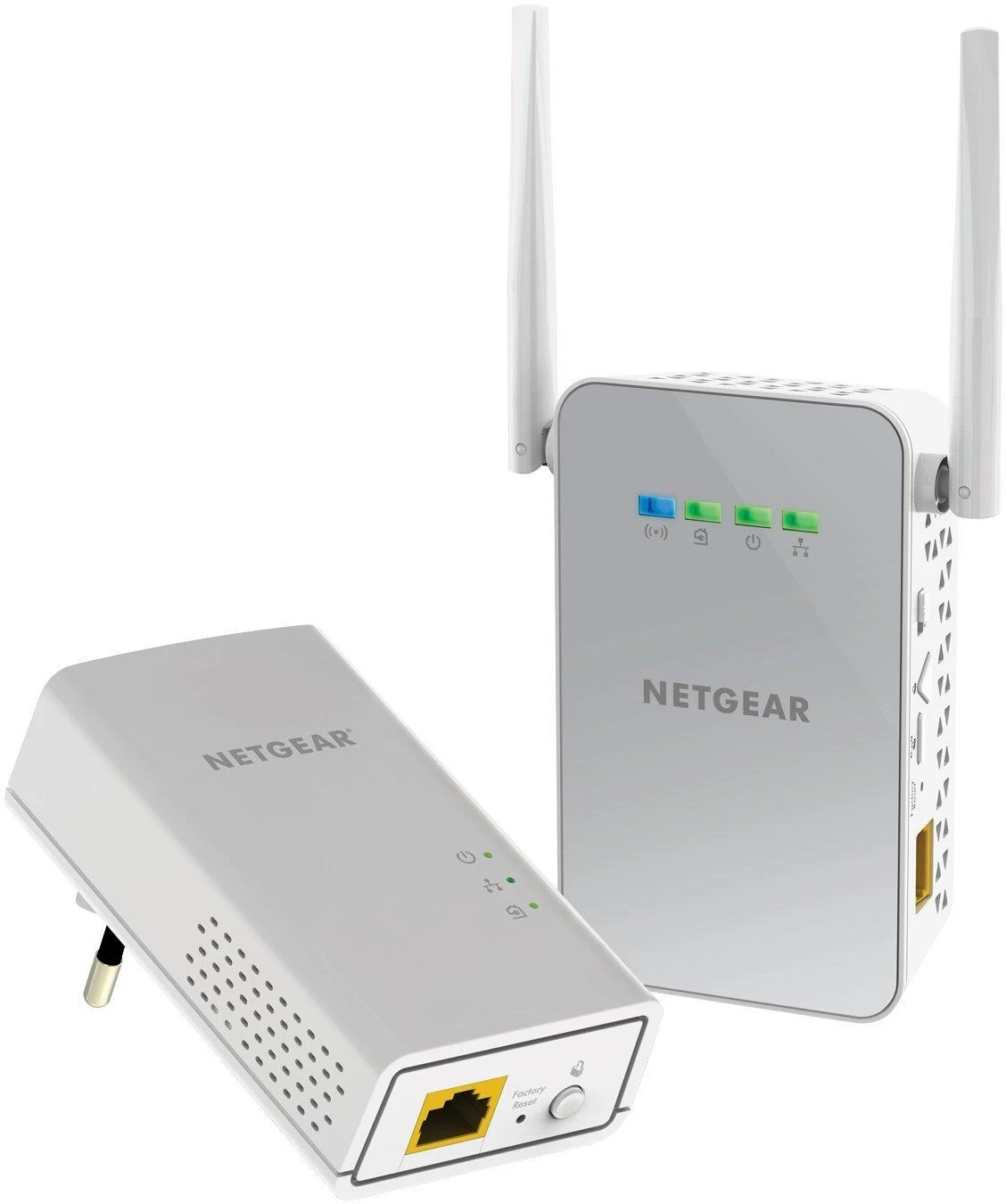 Netgear Powerline (2 vnt. komplektas) PLW1000-100PES 10/100/1000 Mbit/s, Ethernet LAN (RJ-45) jungtys 1, 802.11ac, 2.4GHz/5GHz, 1000 Mbit/s