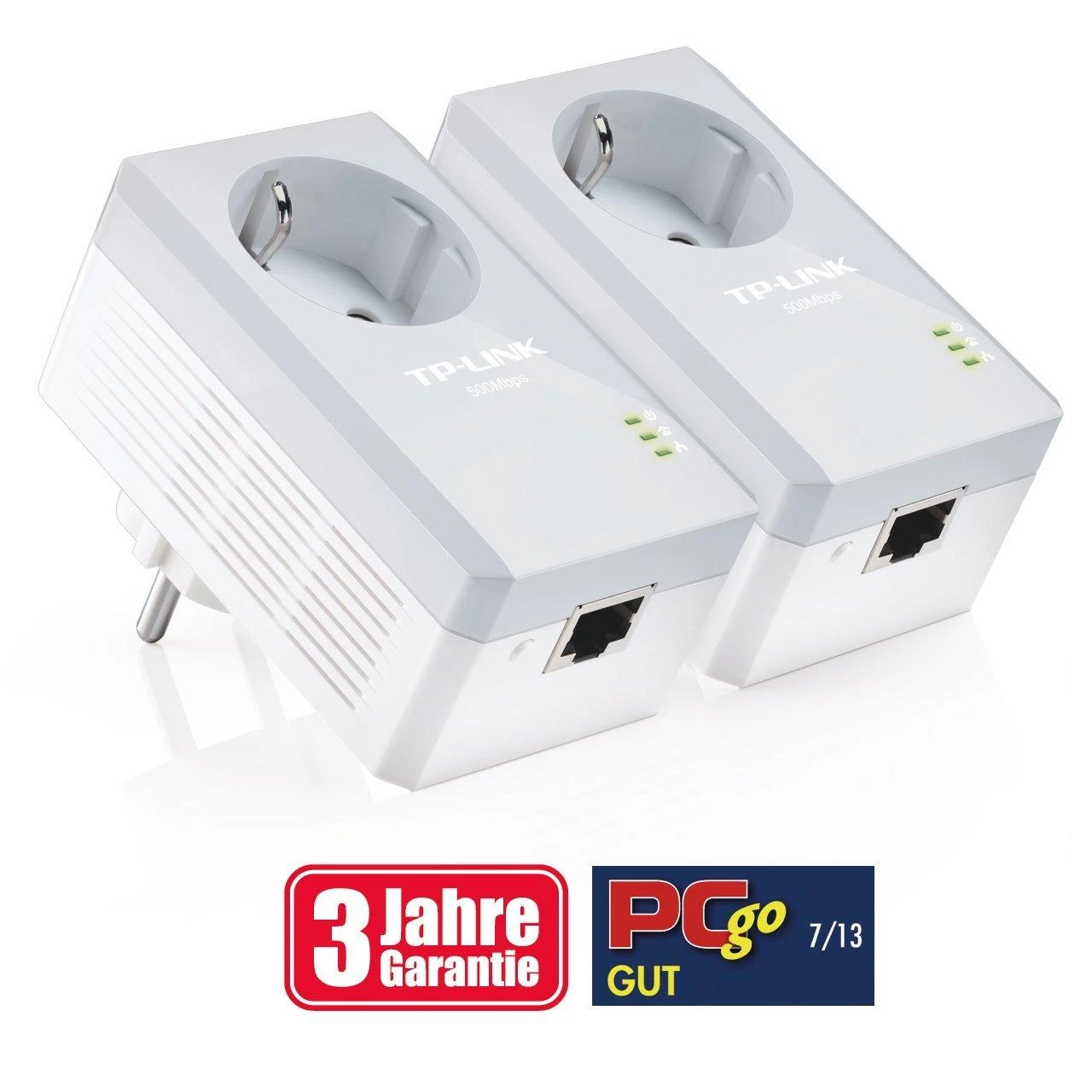 TP-LINK AV500+ maitinimo tinklo rinkinys su kintamosios srovės pralaidumu, 500 Mbps maitinimo tinklo greitis, 1 prievado greitasis Ethernet, „Homeplug AV“, „Žalias Powerline“, kištukas