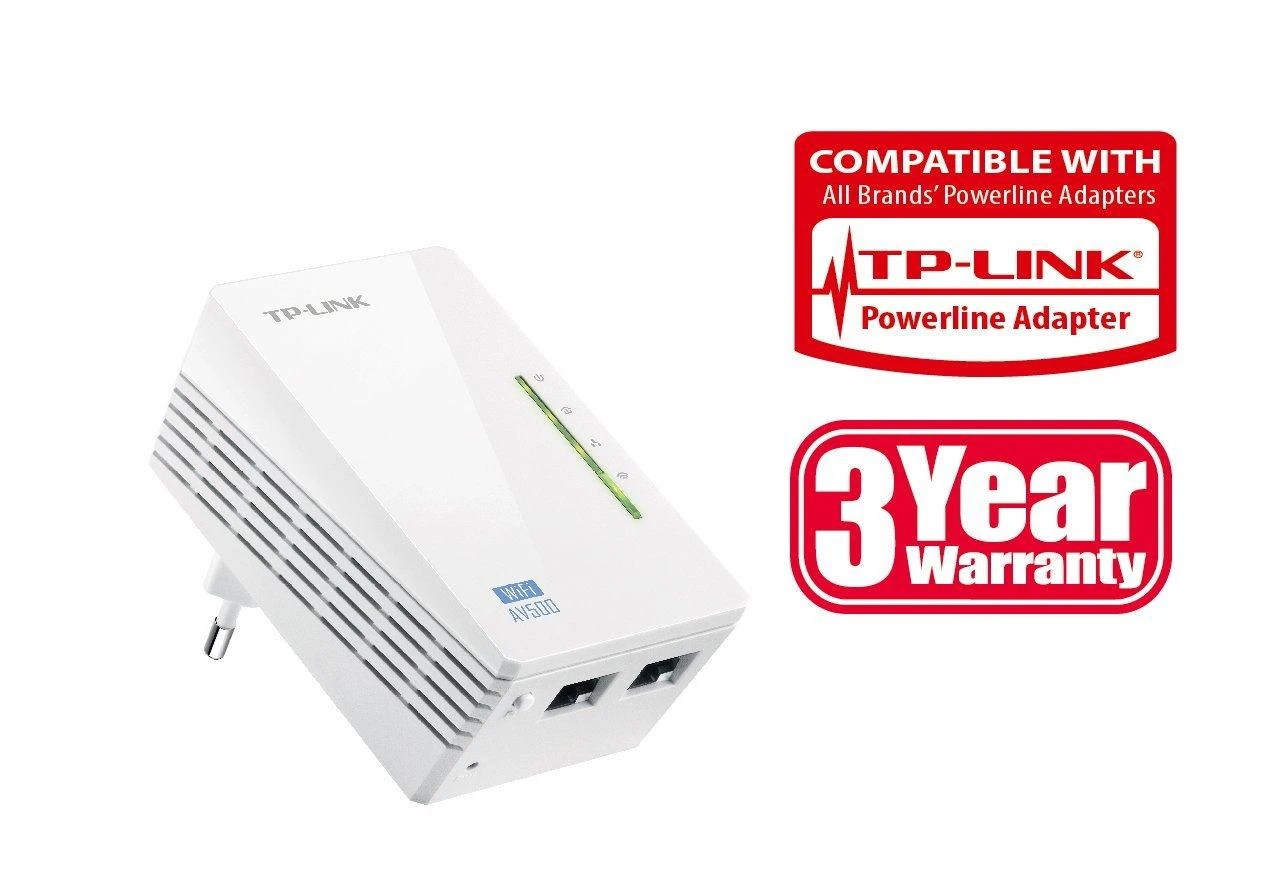 TP-LINK TL-WPA4220 „PowerLine“ tinklo adapteris 500 Mbit/ai Ethernet LAN jungtis „Wi-Fi“ Balta 1 vnt