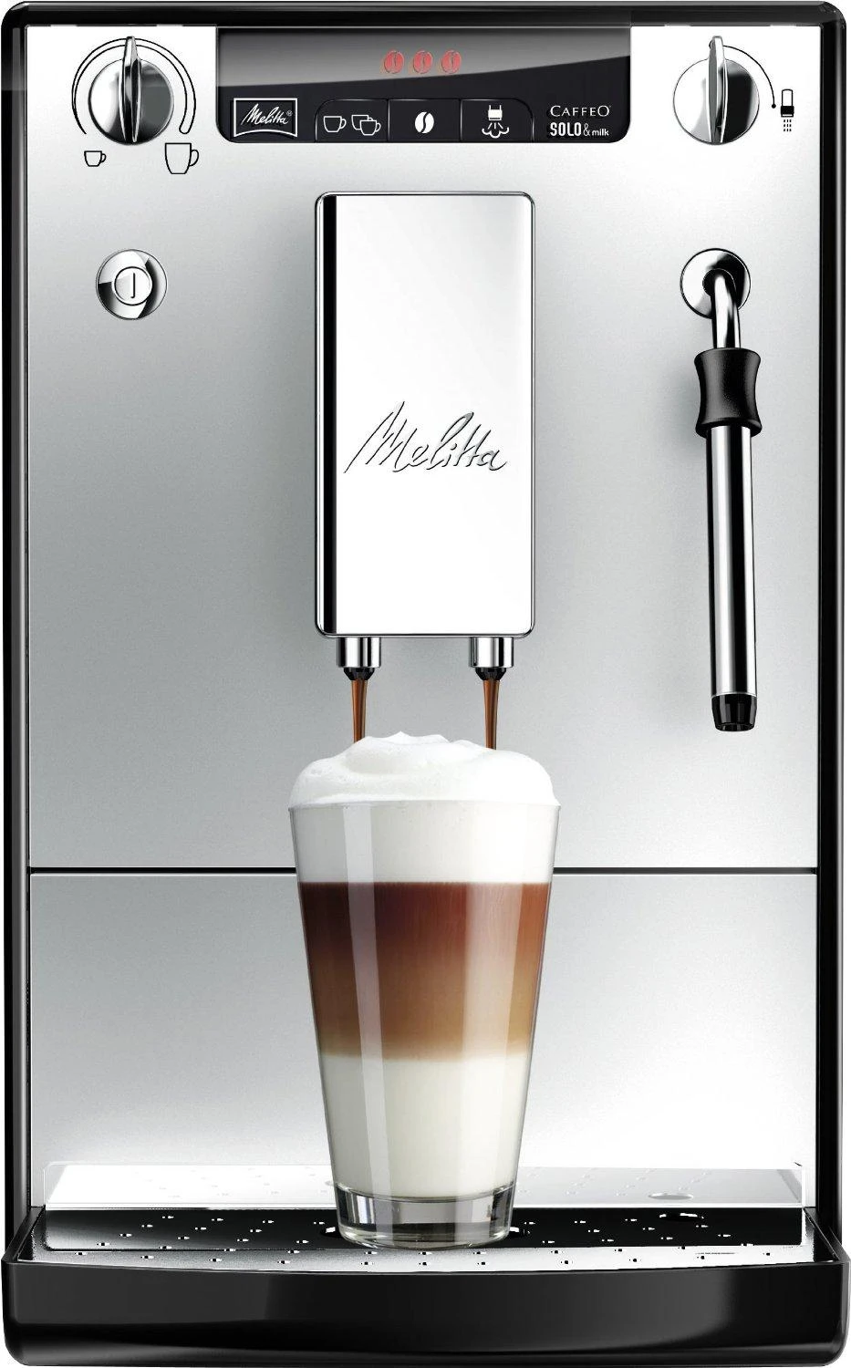 Kavos aparatas Melitta E953-102 Solo&Milk sidabro