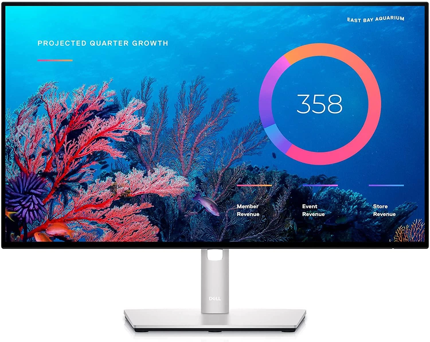Monitorius Dell LCD U2422HE 23.8 ", IPS, FHD, 1920 x 1080, 16:9, 5 ms, 250 cd/m², Sidabrinis, HDMI jungtys