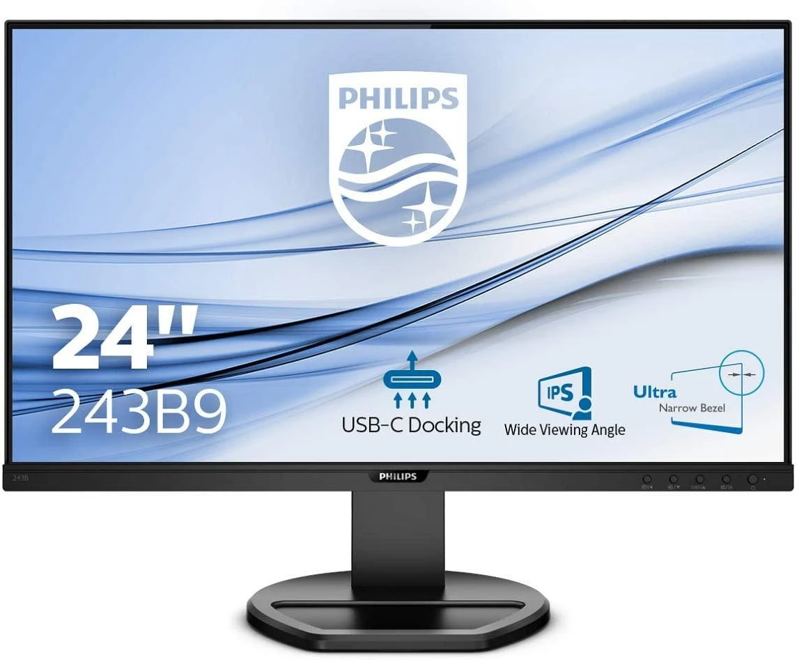 Philips B Line 243B9/00 kompiuterio monitorius 60,5 cm (23.8") 1920 x 1080 pikseliai „Full HD“ LED Juoda