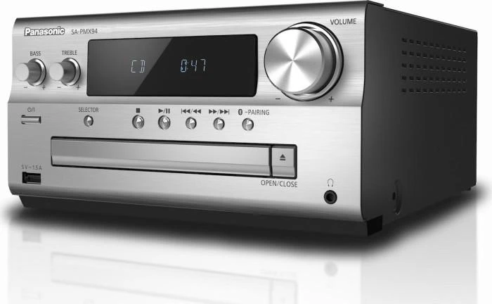 Muzikinis centras Panasonic SC-PMX94EG-S (Bluetooth, Radio, CD) sidabrinis