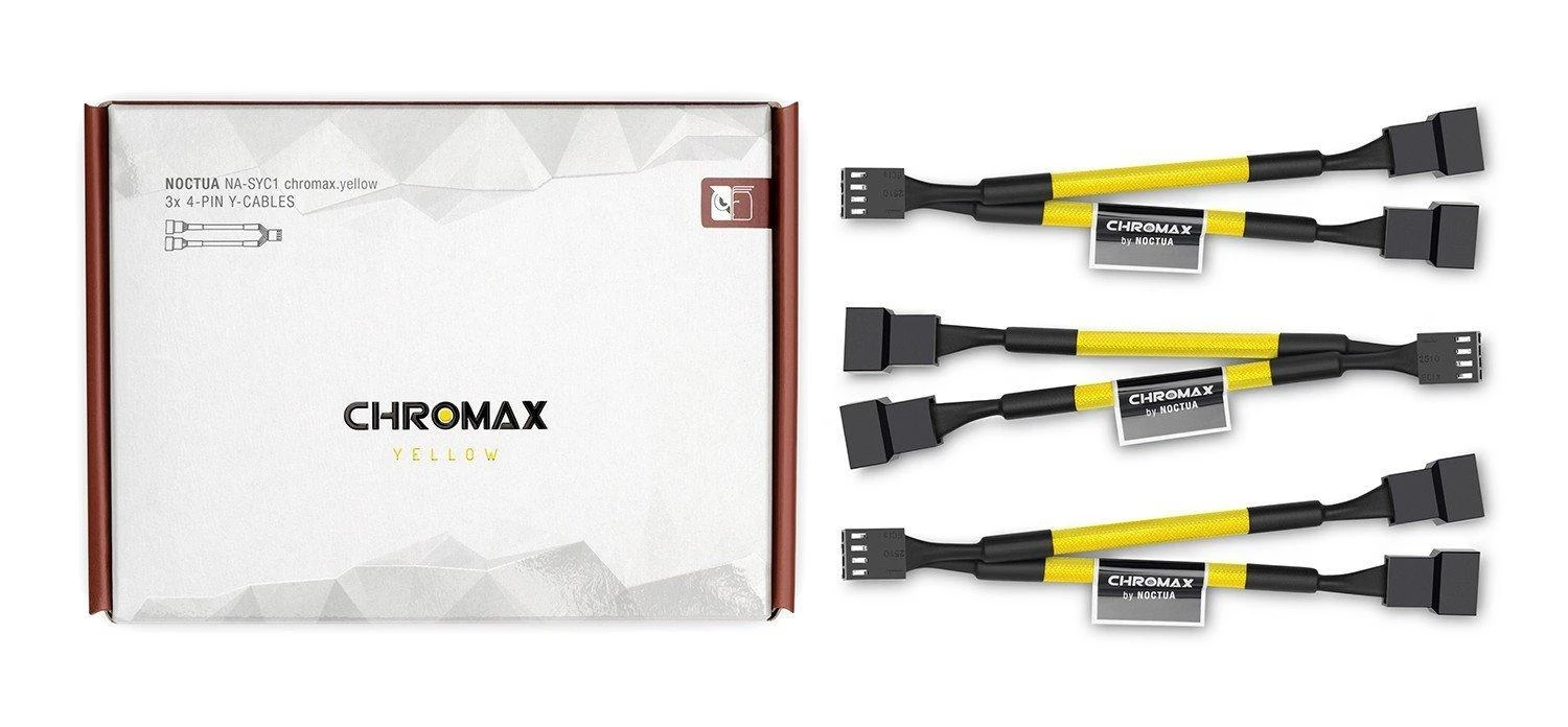 Noctua chromax.yellow Y kabelių rinkinys su pakuote