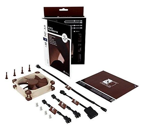 Noctua NF-A9 FLX computer cooling system Kompiuterio dėklas Fan 9.2 cm rusvai gelsvas, Brown