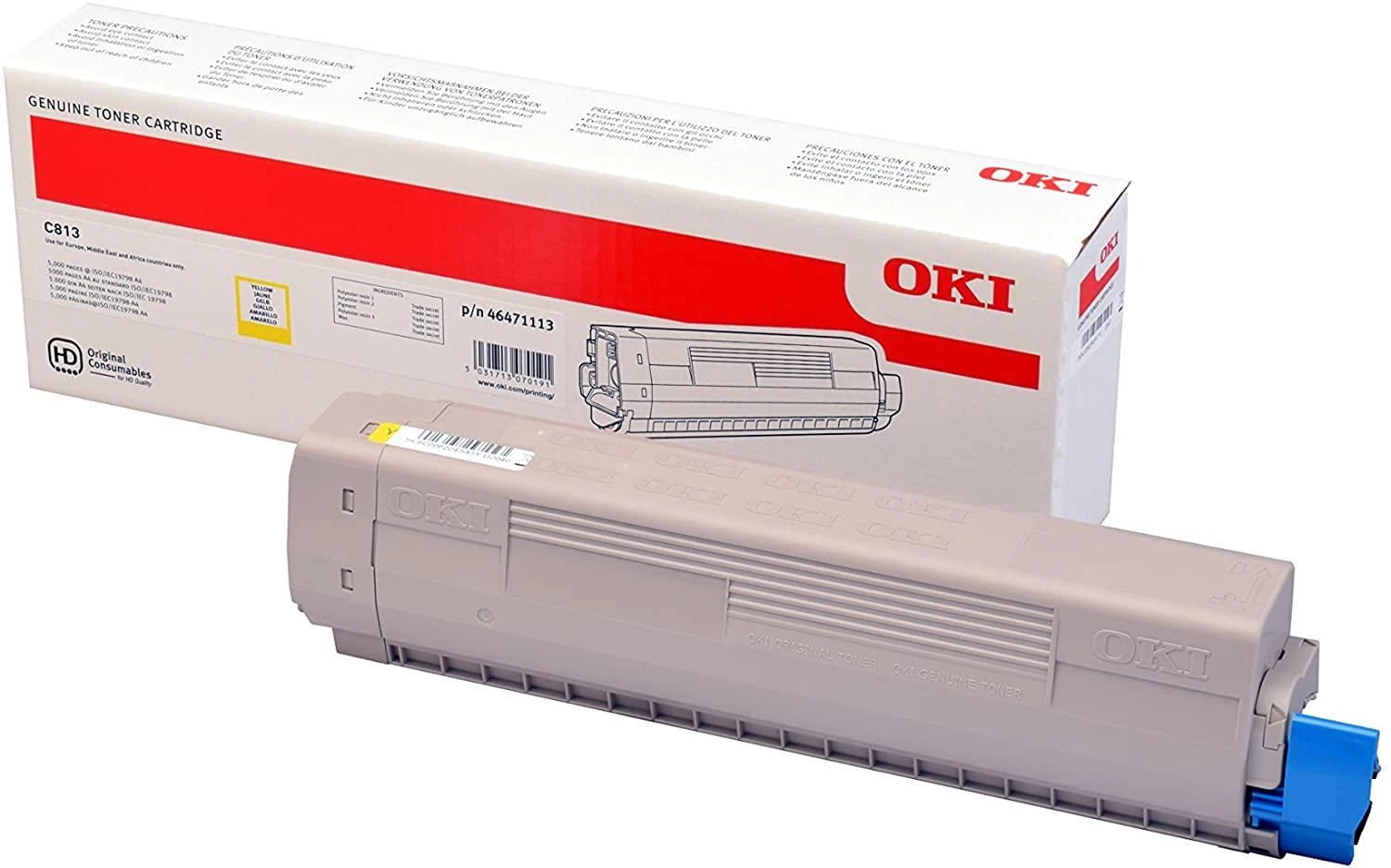 OKI 46471113 tonerio kasetė Originalus Geltona 1 vnt