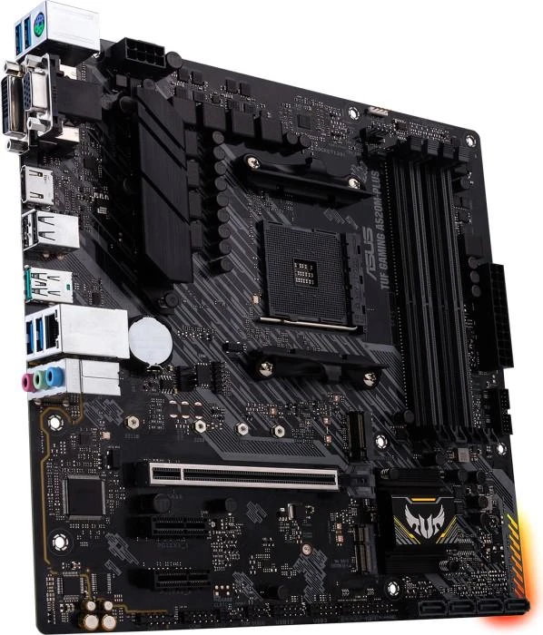 Pagrindinė plokštė Asus | TUF GAMING A520M-PLUS II | Procesorių šeima AMD | Procesoriaus lizdas AM4 | DDR4 DIMM | Atminties lizdai 4 | Palaikomos standžiojo disko sąsajos SATA, M.2 | SATA jungčių skaičius 4 | Lustų rinkinys AMD A520 | Mikro ATX