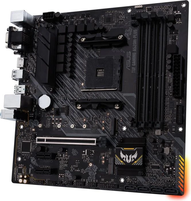 Pagrindinė plokštė Asus | TUF GAMING A520M-PLUS | Procesorių šeima AMD | Procesoriaus lizdas AM4 | DDR4 | Atminties lizdai 4 | Palaikomos standžiojo disko sąsajos SATA, M.2 | SATA jungčių skaičius 4 | Lustų rinkinys AMD A520 | Mikro ATX