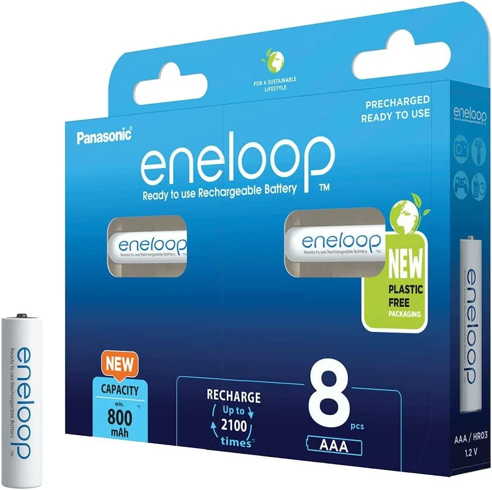 Panasonic Batteries Panasonic eneloop įkraunama baterija AAA 800 8BP