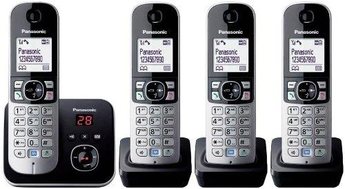 „Panasonic“ belaidis telefonas KX-TG6824GB Quattro – juodas