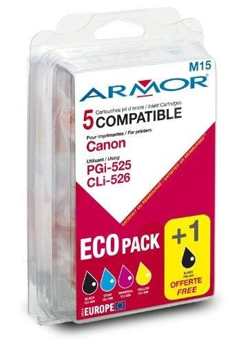 Peach 0F320134 rašalo kasetė Compatible Juoda, Žydras, Rausvai raudona, Geltona Sudėtinė pakuotė 6 vnt