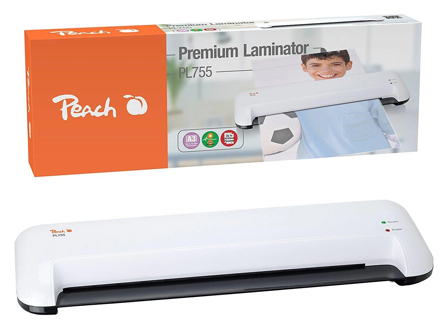 Peach PL755 Karštas laminatorius 400 mm/min Juoda, Balta