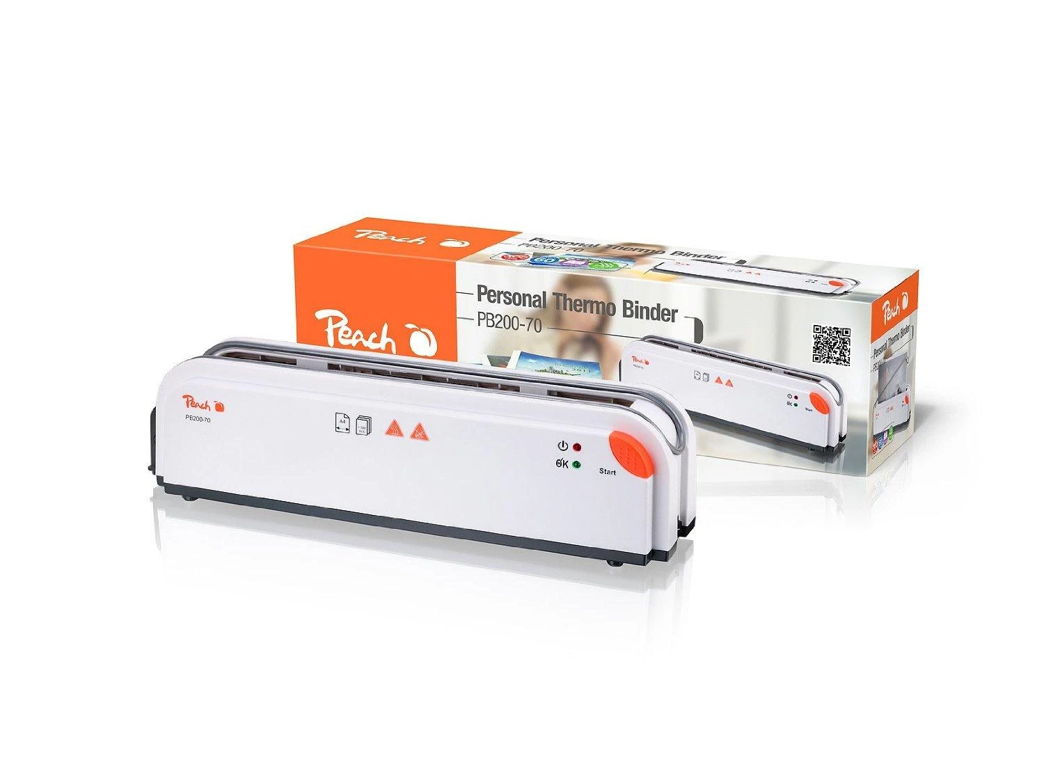 PEC Peach PB200-70 terminio įrišimo aparatas 60 s 300 lapai Balta