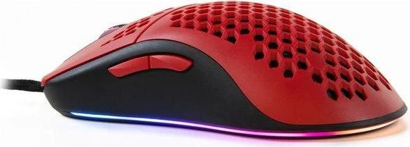 Arozzi Favo Ultra Light Pelė žaidimams, RGB LED light, Raudona/Juodas, Pelė žaidimams