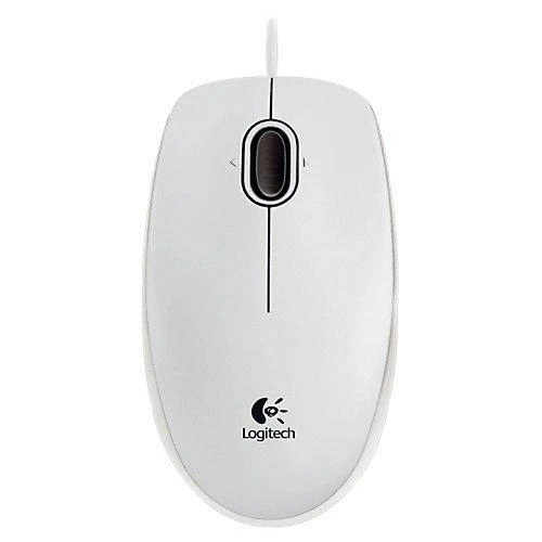 Pelė LOGITECH B100, USB, balta sp.