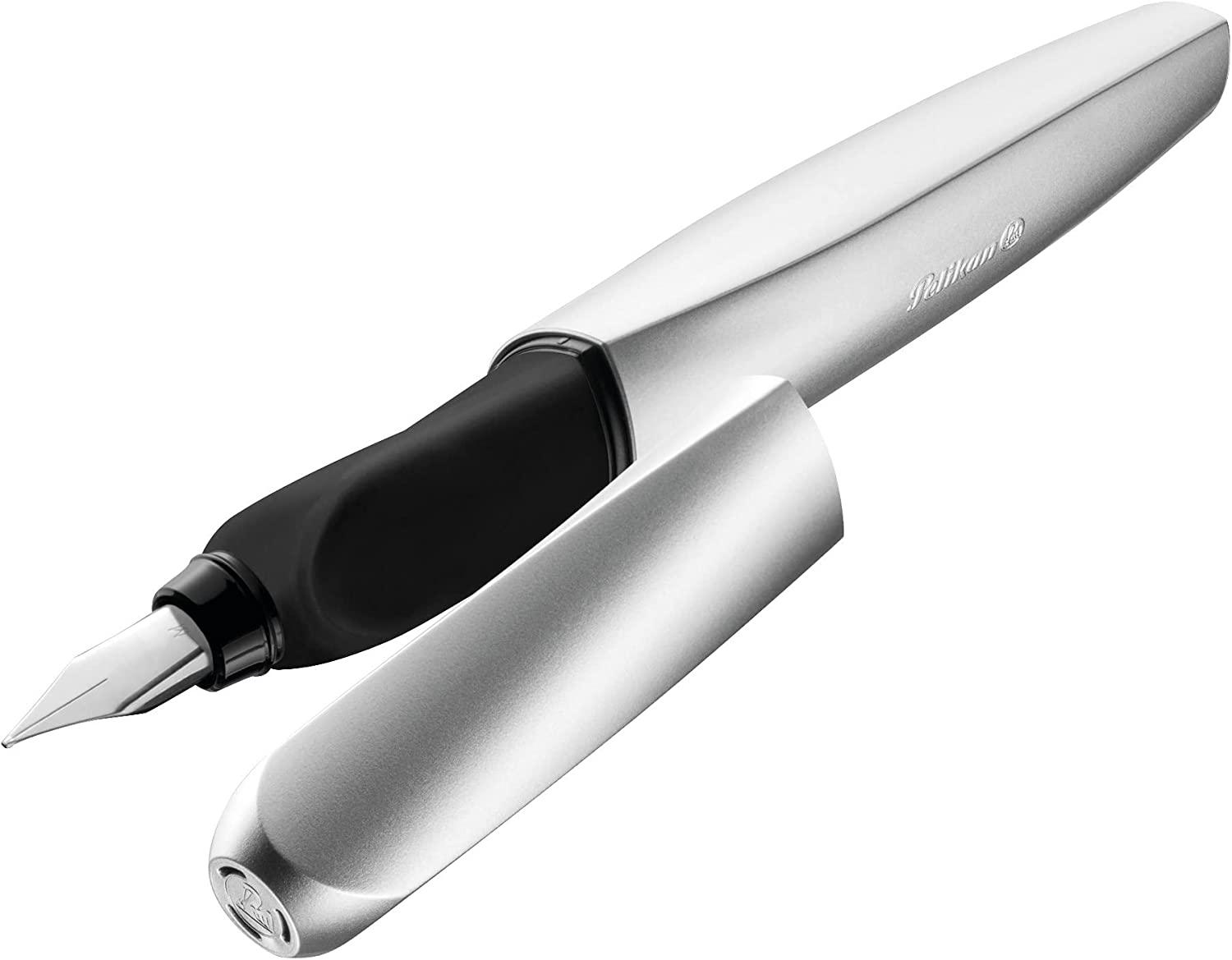 Pelikan Plunksnakotis TWIST P457M sidabrinis + 2kapsulės bls