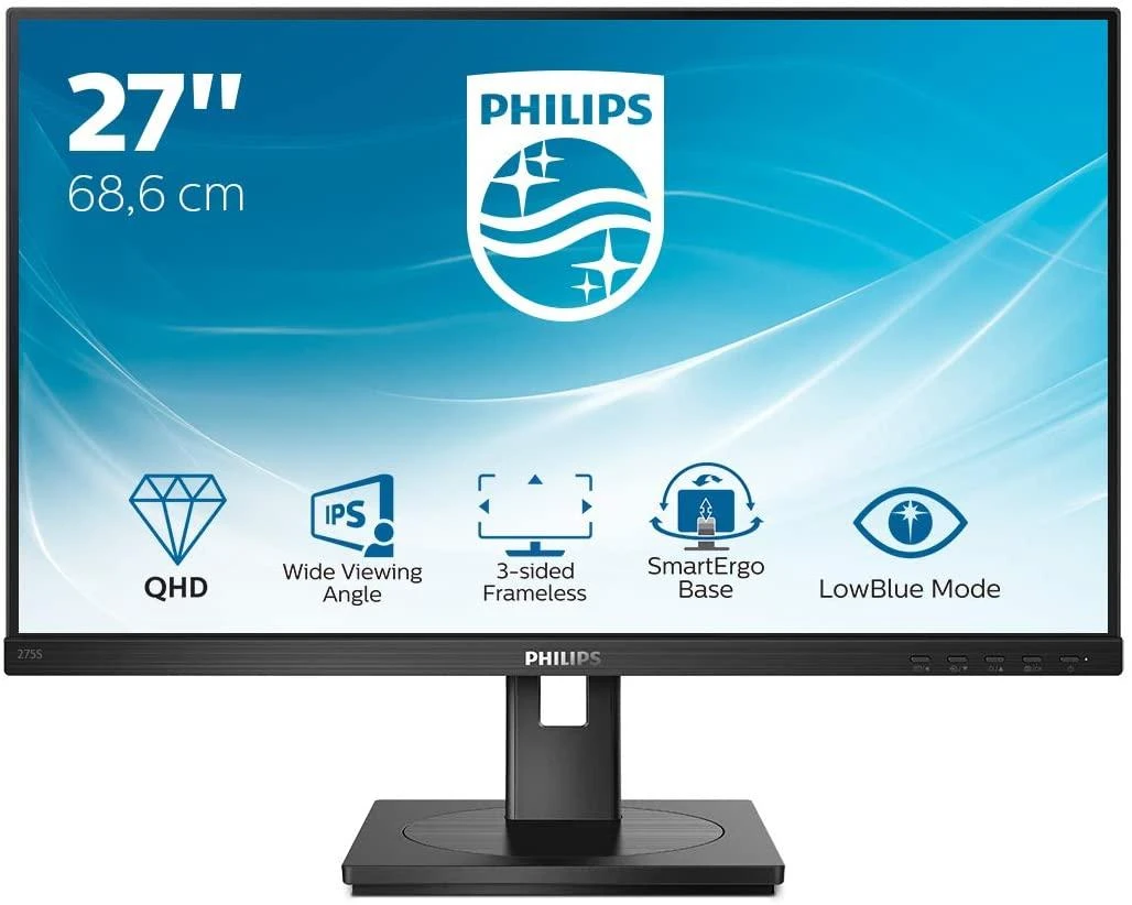 Monitorius Philips 275S1AE/00 27", Juodos spalvos