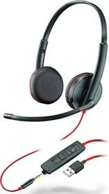 Plantronics Poly BLACKWIRE,C3225 USB-A Poly USB-A Ausinės Su mikrofonu Juodas USB Type-A su laidu
