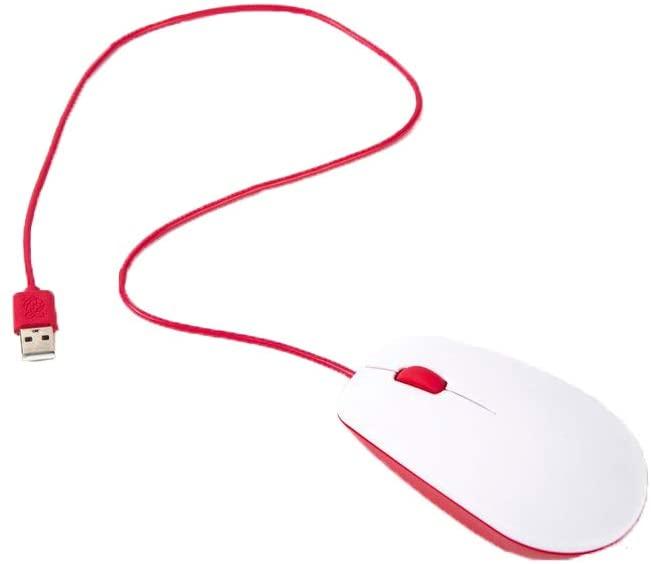 Oficiali Raspberry Pi modelio 4B/3B+/3B/2B pelė, raudonai balta