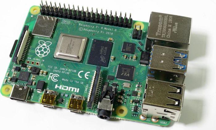 „Raspberry Pi 4“ modelis B, 4 GB RAM, USB C, „Dual Micro HDMI“, „Gigabit Ethernet“ RPI-4MODB4G