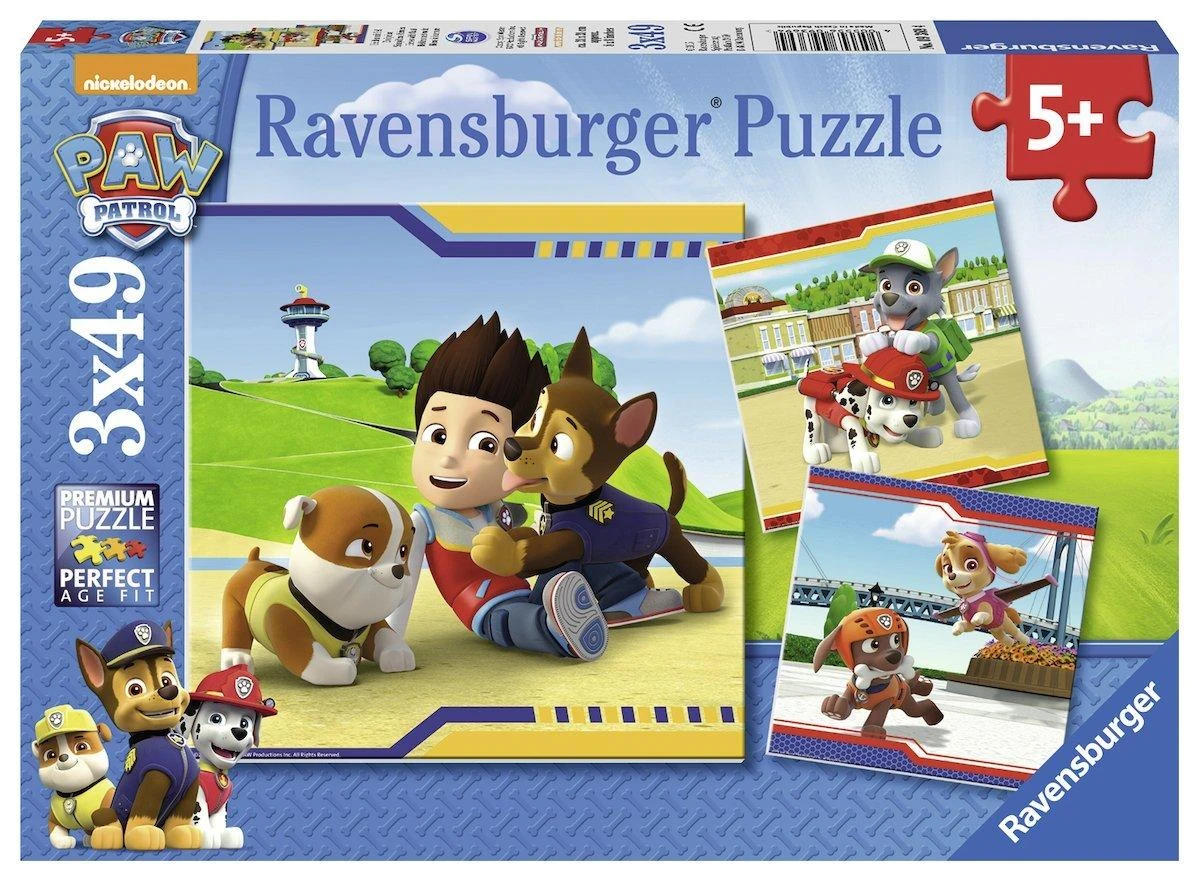 Ravensburger Dėlionė  3x49 vnt. - Šunyčiai patruliai (PAW Patrol)