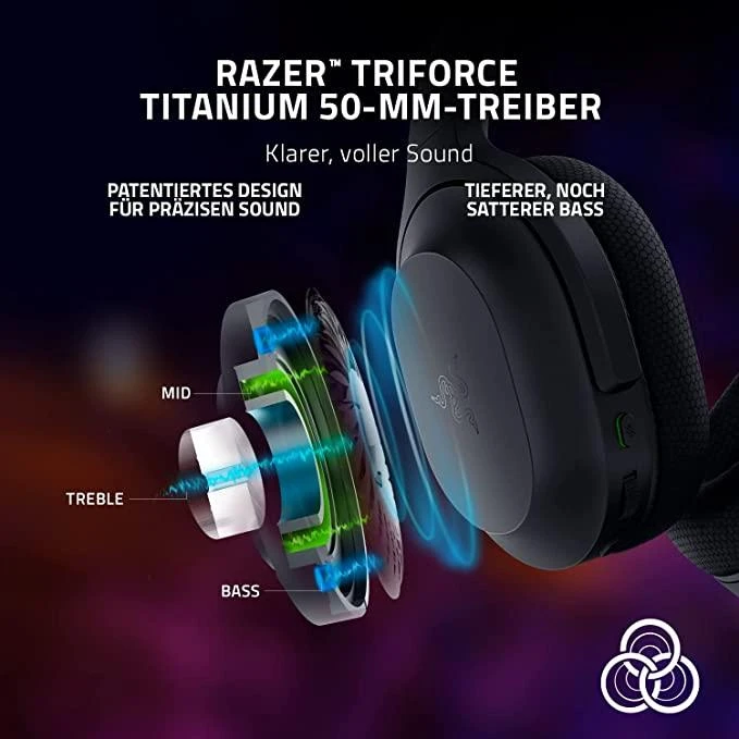 Razer | Ausinės Žaidimams | Barracuda | Belaidės | Ant ausų uždedamos | Belaidės