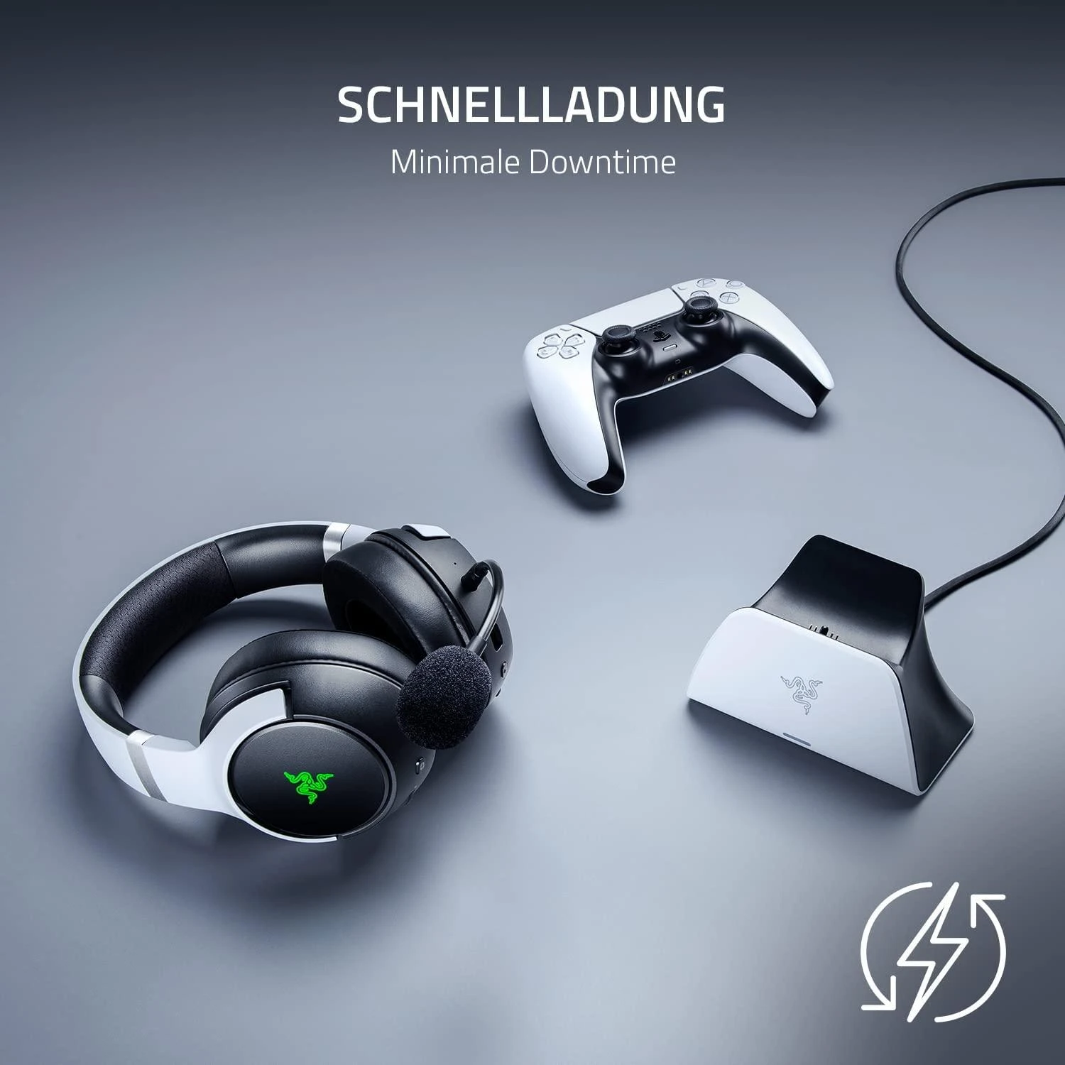 Razer | Universalus greito įkrovimo stovas, skirtas PlayStation 5