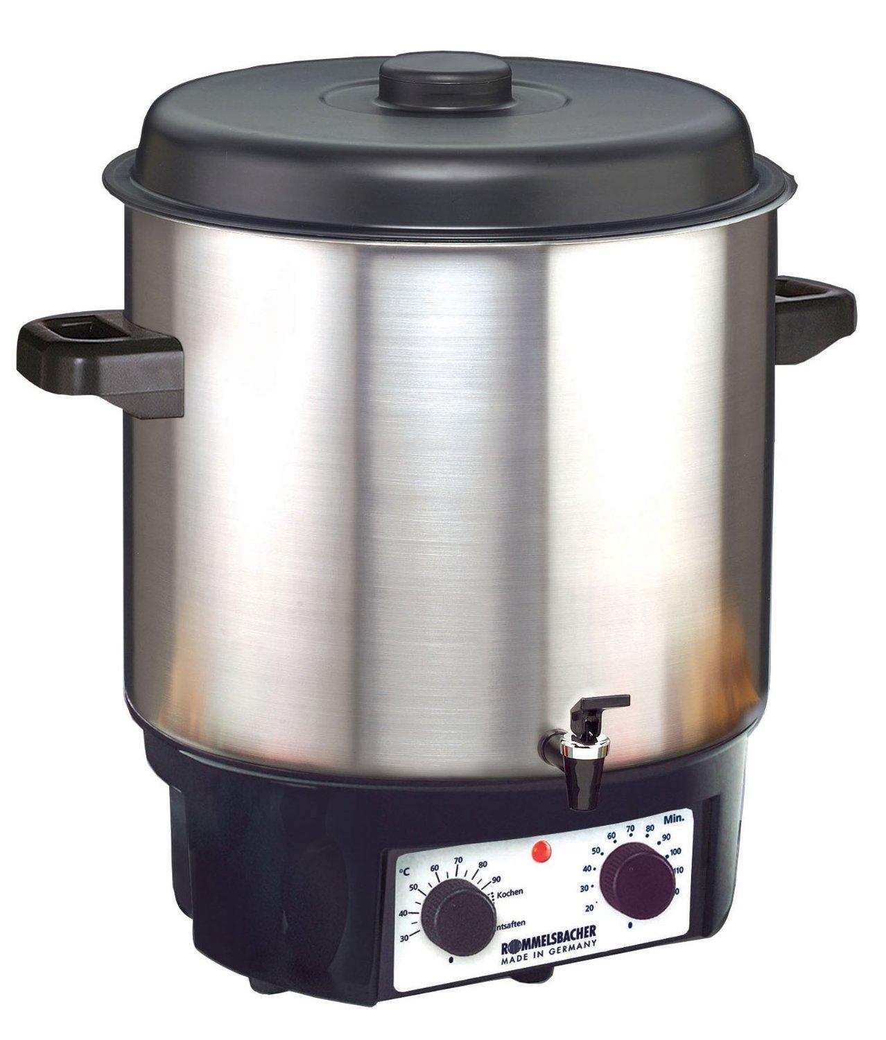 Rommelsbacher Fully Automatic Presersving Cooker/Hot Punch KA 2004/E Nerūdijantis plienas/juodas, 1800 W,