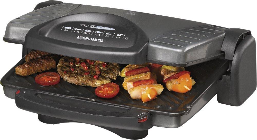 Rommelsbacher elektrinis kontaktinis grilis 1800 W su išskleidžiamomis 33 x 24 cm plokštėmis KG 1800