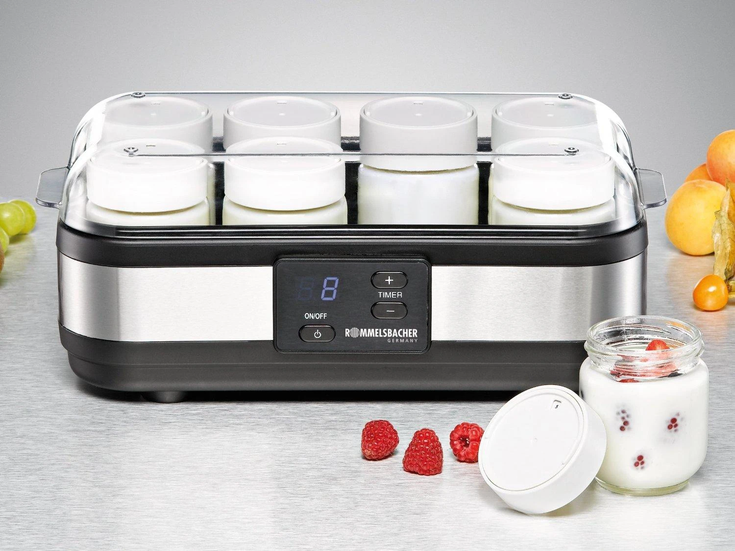 Rommelsbacher Yogurt maker JG 40 Juodas, Nerūdijantis plienas, 40 W