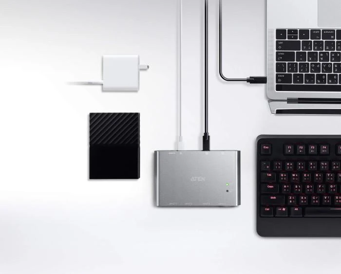 Aten ATEN 2 prievadų USB-C Gen 2 bendrinimo jungiklis – US3342