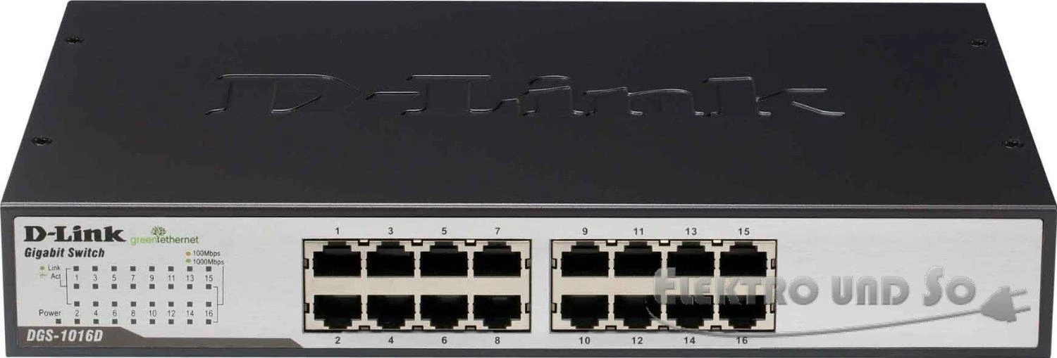 Šakotuvas Jungiklis D-Link DGS-1016D/E (16x 10/100/1000Mbps)