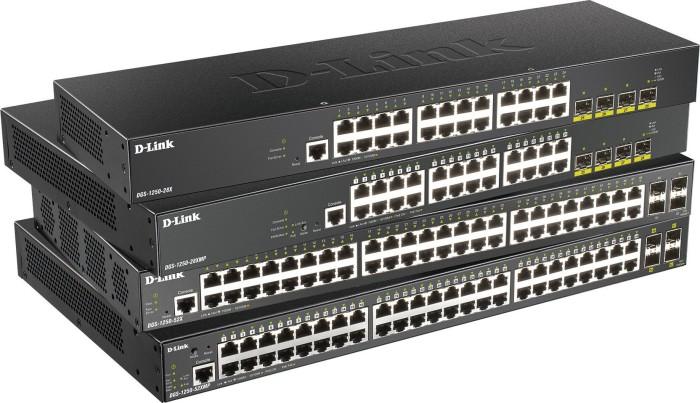 Šakotuvas D-LINK 28 prievadų išmanusis valdomas PoE+ gigabito komutatorius 4x 10G